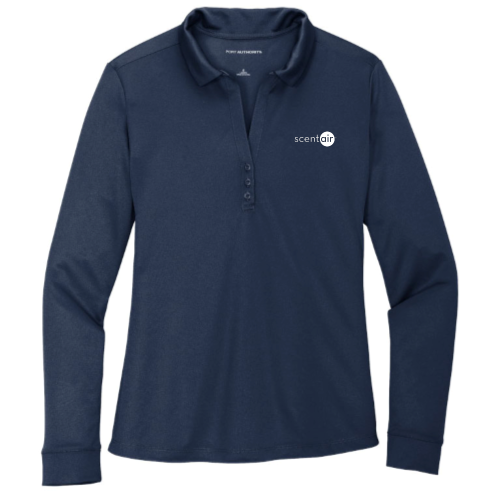 ScentAir Ladies Silk Touch Long Sleeve Polo